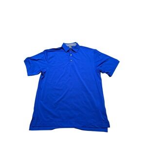 FootJoy FJ Golf Polo Shirt Royal Blue Short Sleeve Performance Mens Size S